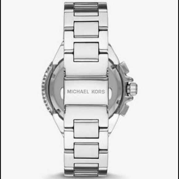 Michael Kors Oversized “Camille” Pavé Silver Tone Watch ** READ DESCRIPTION - Picture 6 of 7